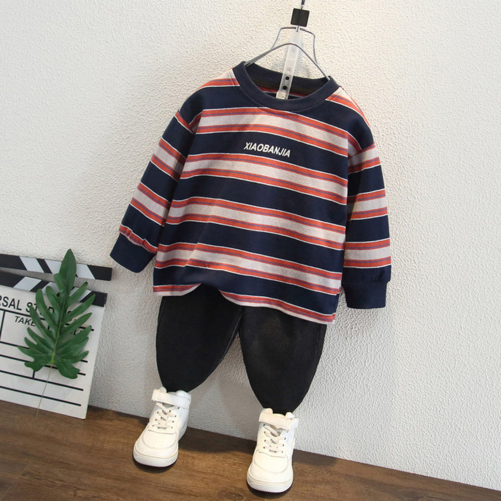 Casual Sporty Spring Boys' Sweatshirt, Ages 2-11 | Color: Red | Image 3