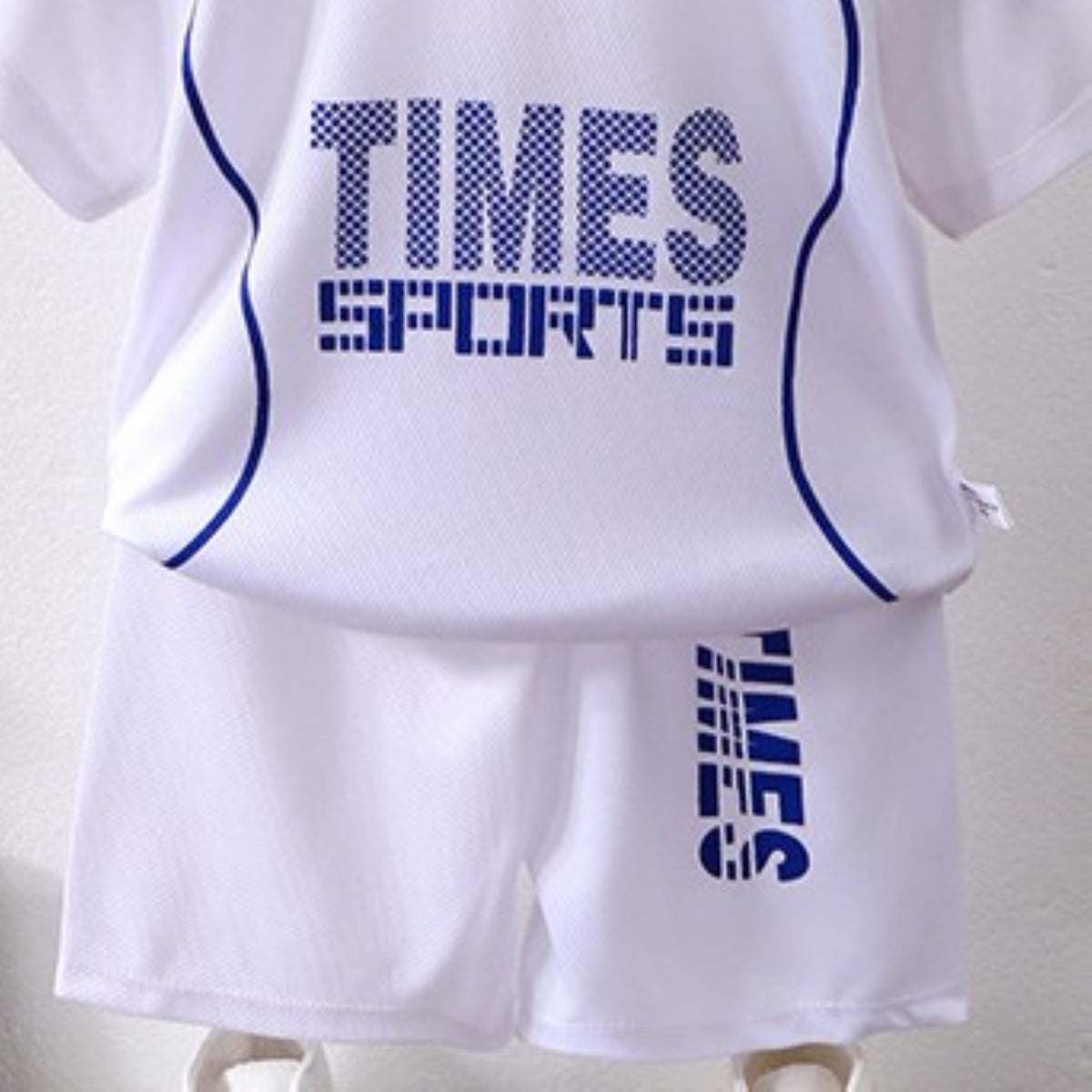Minimalist Summer 2-Piece Unisex Kids' Pants Suit, Ages 3-13 | Color: White | Image 2