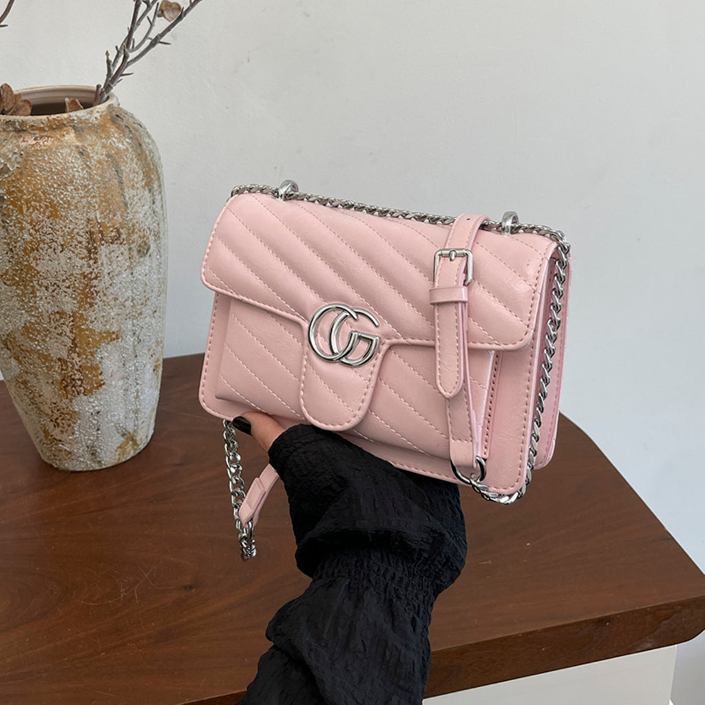Modern Chic All-Season PU/Artificial Leather/Microfiber Leather Women's Crossbody Bags Other Bags | Color: Pink | Image 2