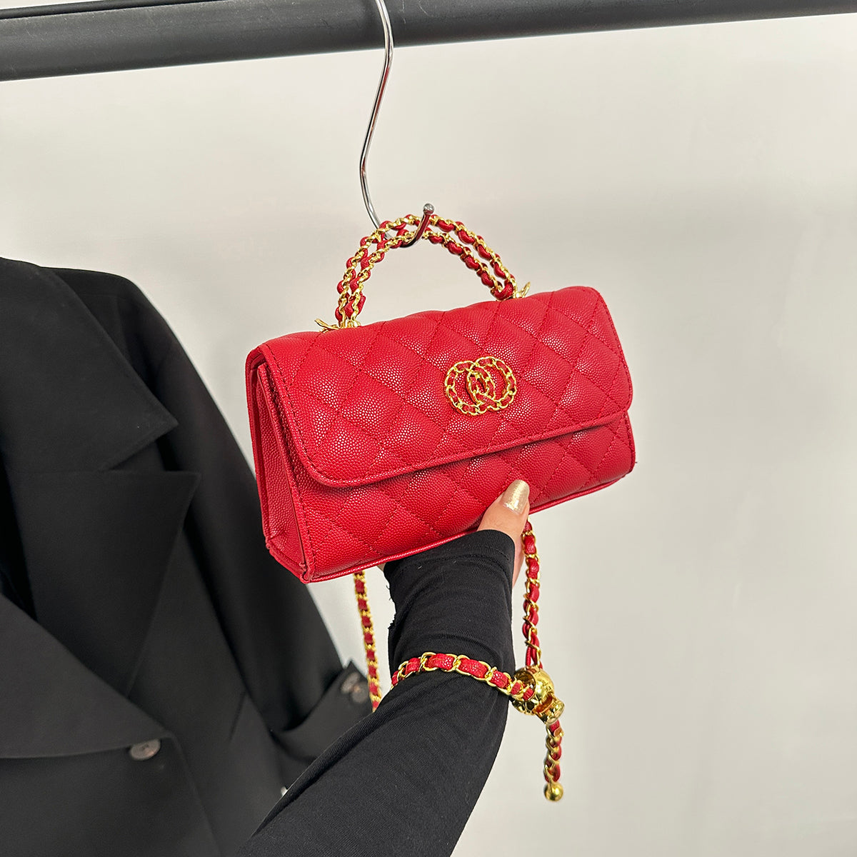 Modern Chic All-Season PU/Artificial Leather/Microfiber Leather Women's Crossbody Bags Other Bags | Color: Red | Image 1