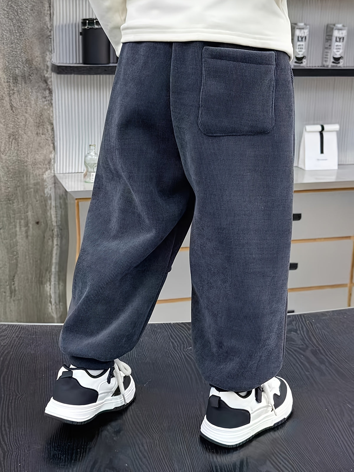 Trendy Autumn Boys' Casual Pants, Ages 2-9 | Color: Purplish Blue | Image 2