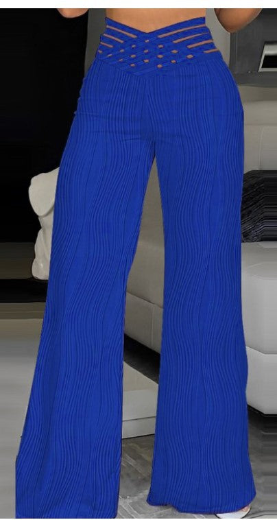 Elegant All-Season Trousers | Color: Blue | Image 1