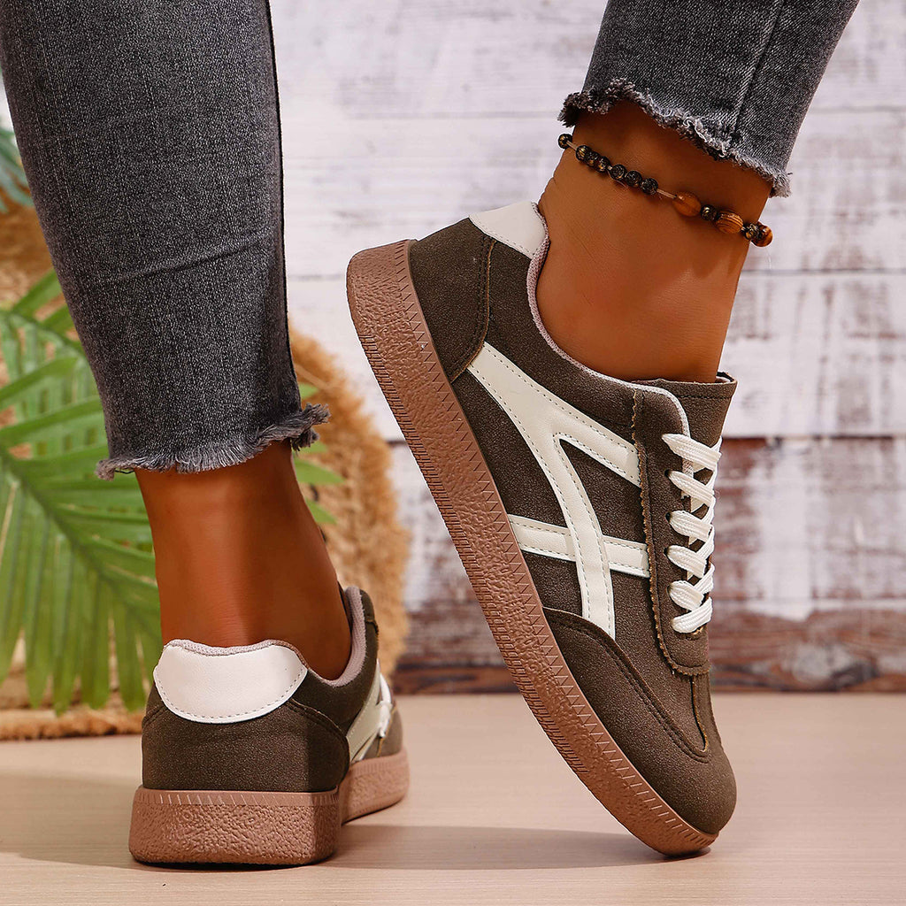 Modern Chic All-Season PU/Artificial Leather/Microfiber Leather Women's Skate Shoes | Color: Brown | Image 3