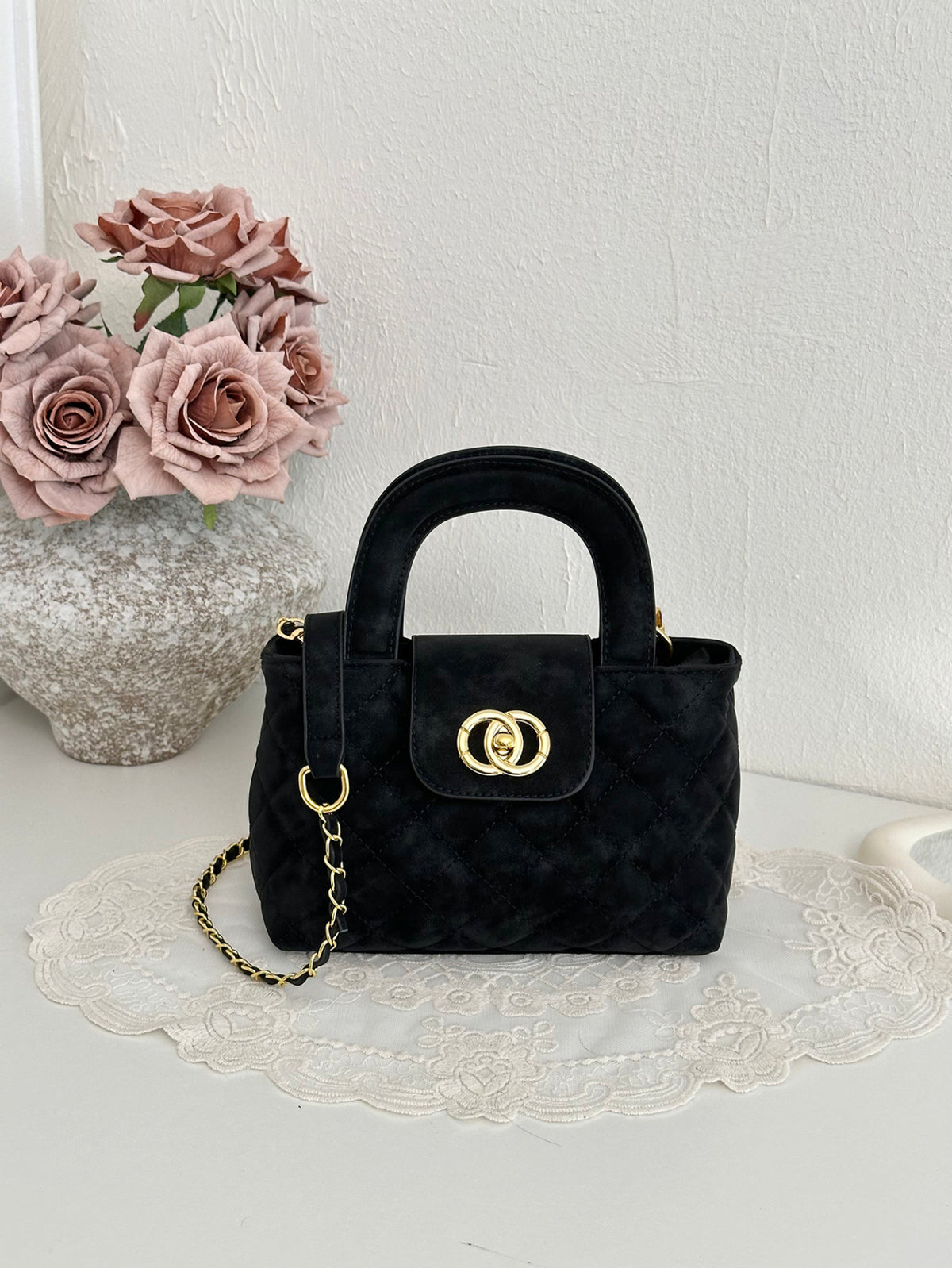 Modern Chic All-Season PU/Artificial Leather/Microfiber Leather Women's Crossbody Bags Other Bags | Color: Black | Image 2