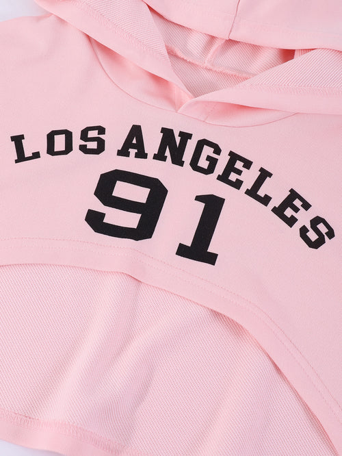 Casual Sporty Spring 3-Piece Girls' Pants Suit, Ages 4-13 | Color: Pink | Image 2