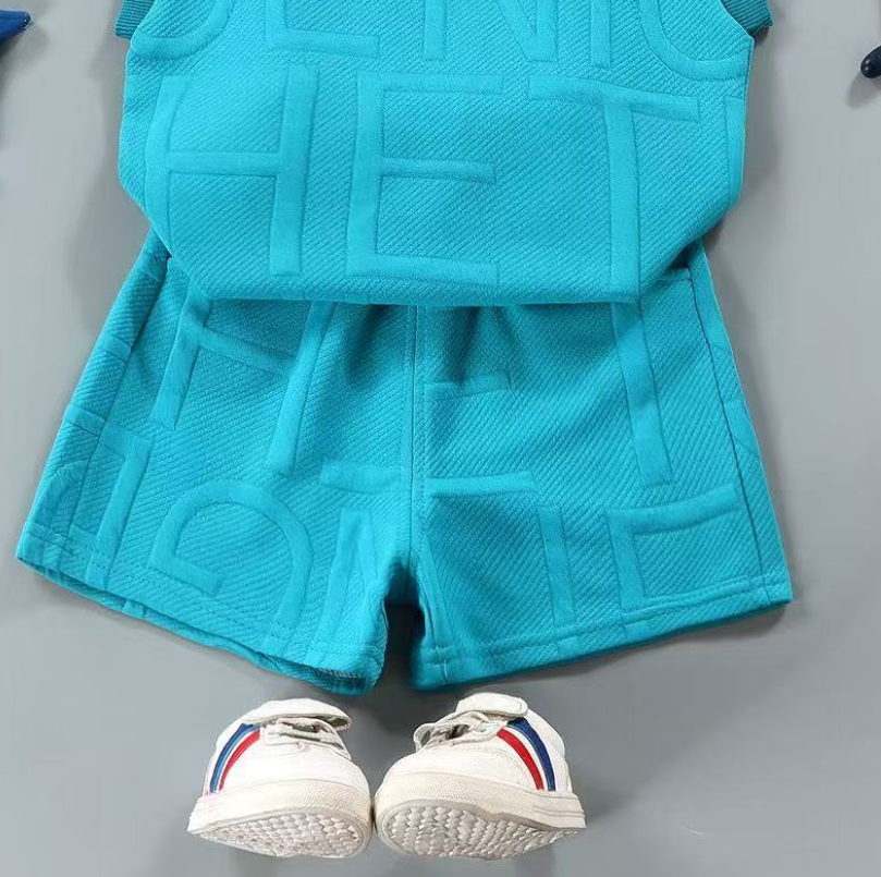 Modern Chic All-Season Minimalist Summer 2-Piece Unisex Baby Pants Suit, Ages 9-24 Months | Color: Green | Image 3