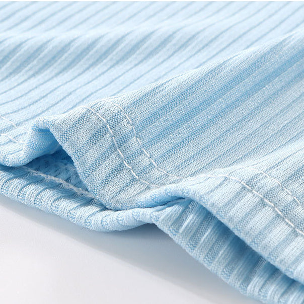Minimalist Summer 2-Piece Boys' Pajama Set, Ages 2-7 | Color: Light Blue | Image 3
