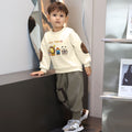 Casual Sporty Autumn 2-Piece Unisex Kids' Pants Suit, Ages 2-9 | Color: Style 1 | Image 1