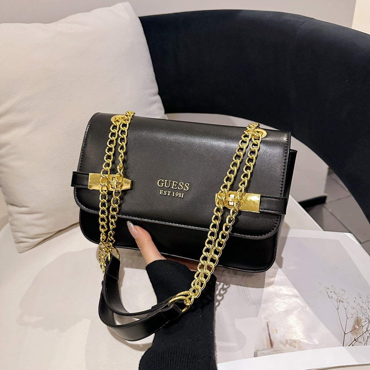 Modern Chic All-Season PU/Artificial Leather/Microfiber Leather, Cloth / Textile Women's Shoulder Bags Underarm Bags | Color: Style 1 | Image 1
