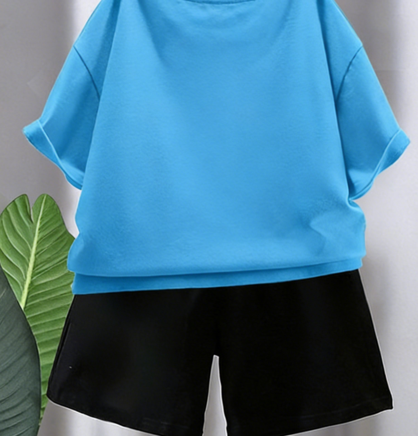 Minimalist Summer 2-Piece Boys' Pants Suit, Ages 2-9 | Color: Green | Image 3