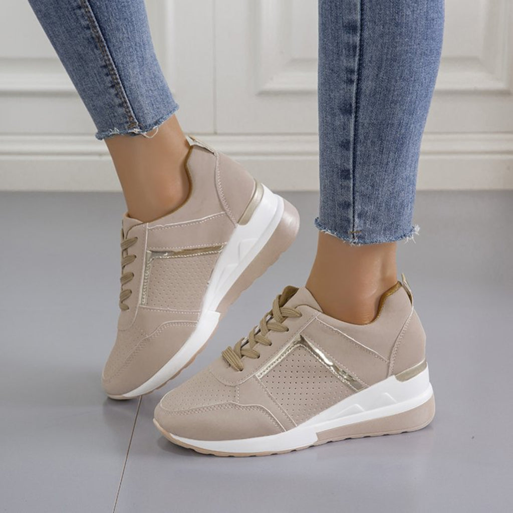 Modern Chic All-Season Others Women's Fashion Sneaker | Color: Light Brown | Image 1