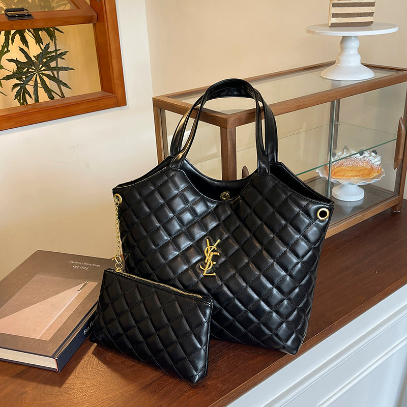 Modern Chic All-Season PU/Artificial Leather/Microfiber Leather, Cloth / Textile, Suede/Oxford/Scrub Women's Shoulder Bags Tote Bags | Color: Black | Image 1