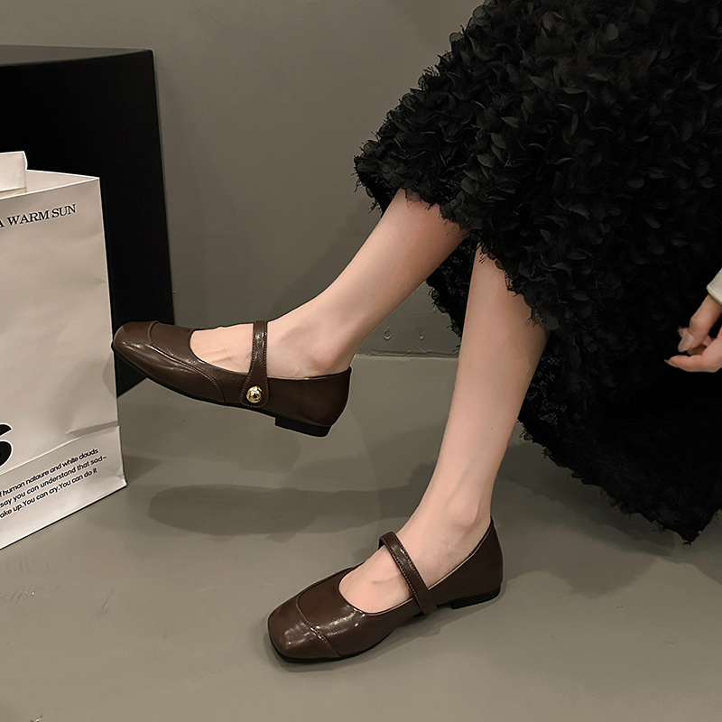 Modern Chic All-Season PU/Artificial Leather/Microfiber Leather Women's Flat Shoes | Color: Brown | Image 2