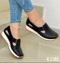 Modern Chic All-Season PU/Artificial Leather/Microfiber Leather Women's Casual Shoes | Color: Black | Image 1