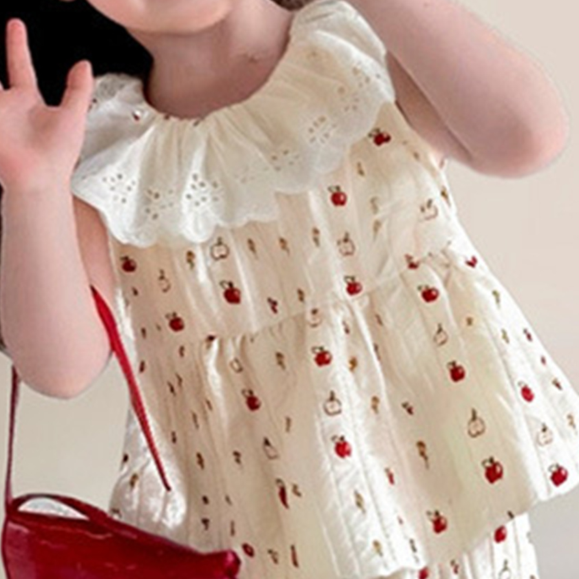 Sweet & Cute Summer 2-Piece Girls' Pants Suit, Ages 2-7 | Color: Style 1 | Image 3