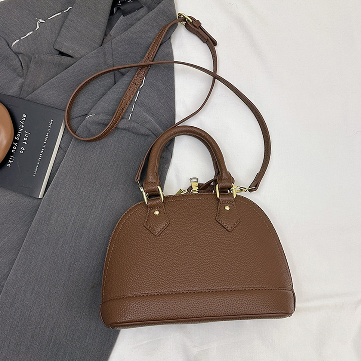 Modern Chic All-Season PU/Artificial Leather/Microfiber Leather Women's Handbags Other Bags | Color: Coffee | Image 1
