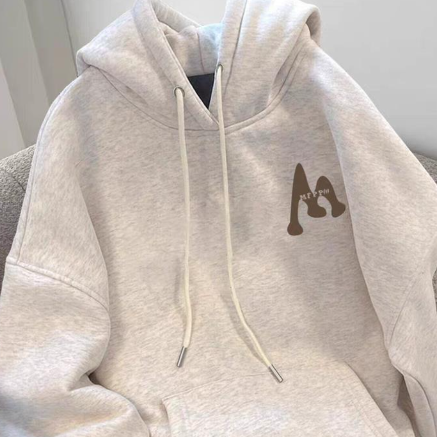 Casual Sporty Autumn Unisex Kids' Hoodie, Ages 4-14 | Color: Grey | Image 1