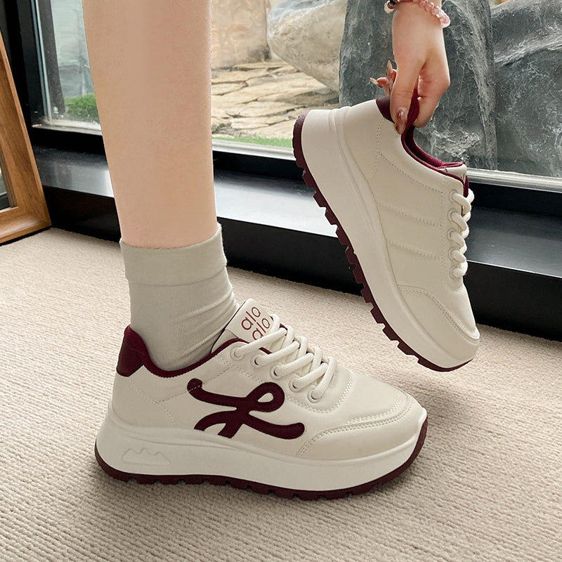 Modern Chic All-Season PU/Artificial Leather/Microfiber Leather Women's Fashion Sneaker | Color: Red | Image 3