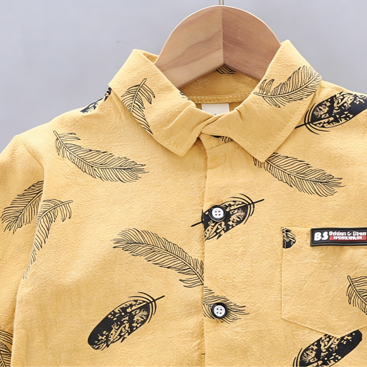 Minimalist Spring 2-Piece Baby Boys' Pants Suit, Ages 9-24 Months | Color: Yellow | Image 2