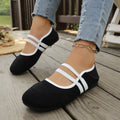 Modern Chic All-Season Cloth / Textile Women's Flat Shoes | Color: Black | Image 1