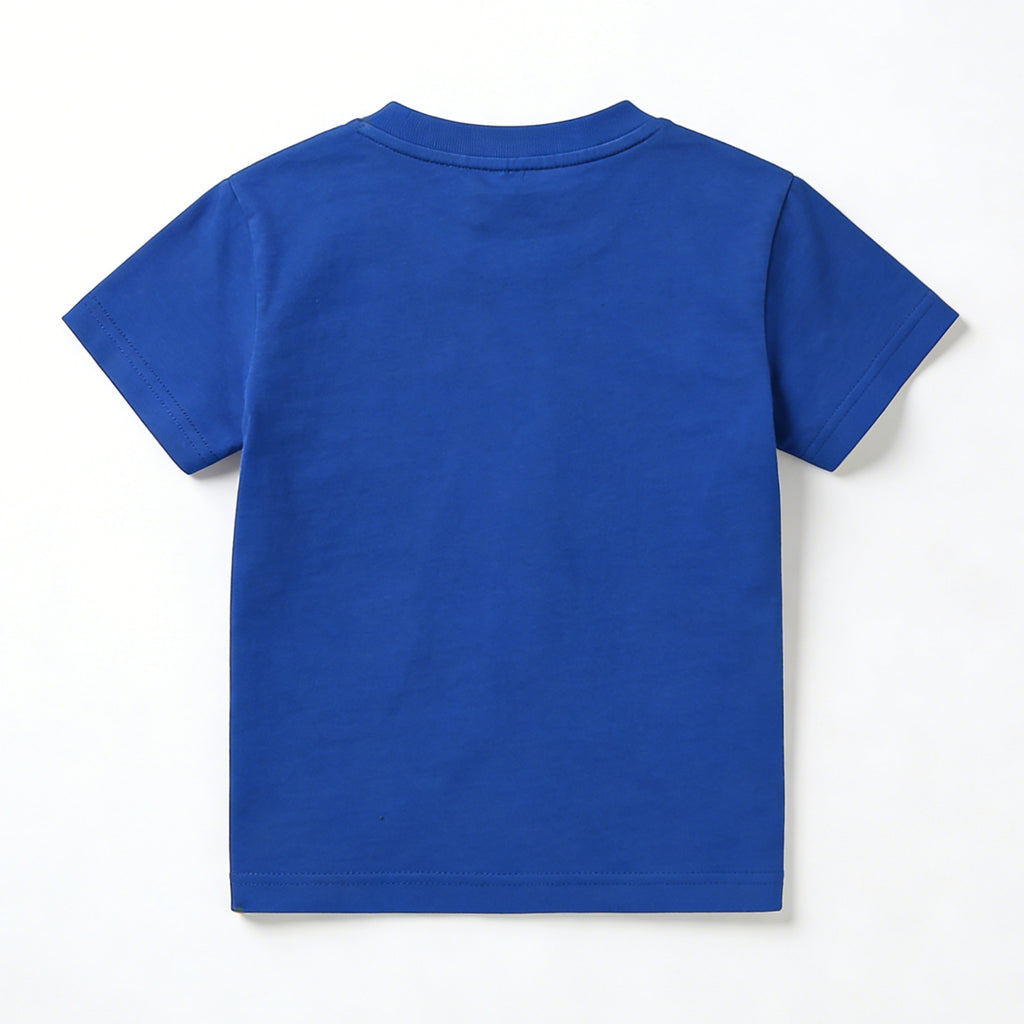 Modern Chic All-Season Casual Sporty Summer Unisex Kids' T-Shirt | Color: Blue | Image 3