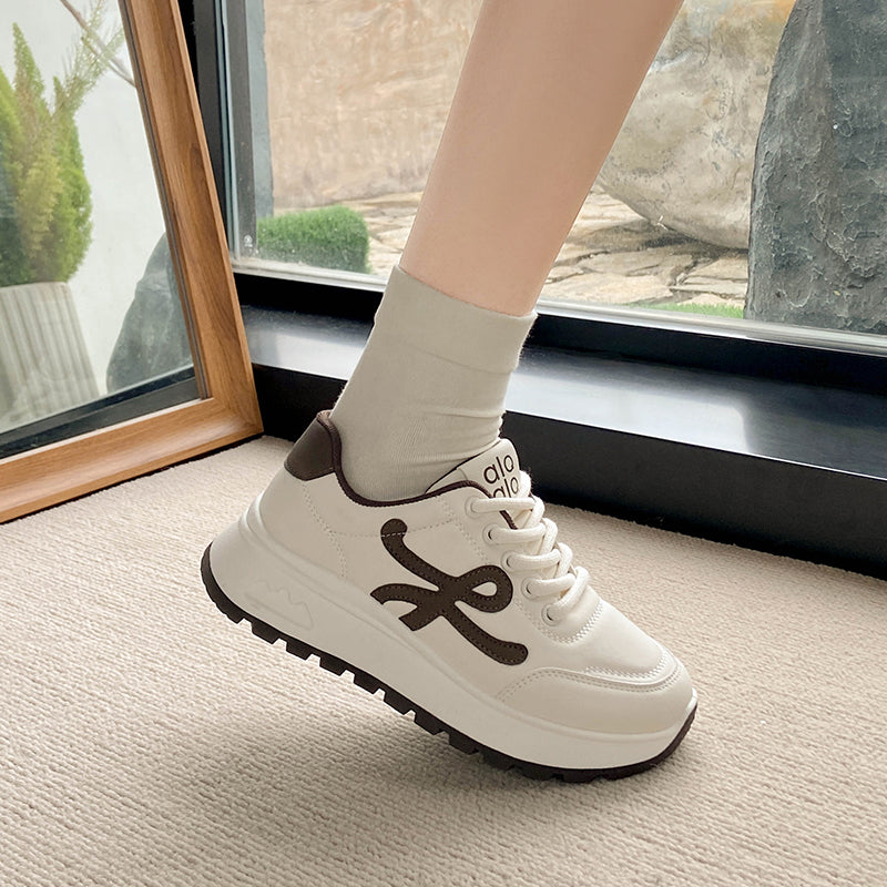 Modern Chic All-Season PU/Artificial Leather/Microfiber Leather Women's Fashion Sneaker | Color: Brown | Image 2