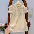 Elegant Summer Girls' A-Line Dress, Ages 2-9 | Color: Apricot | Image 1