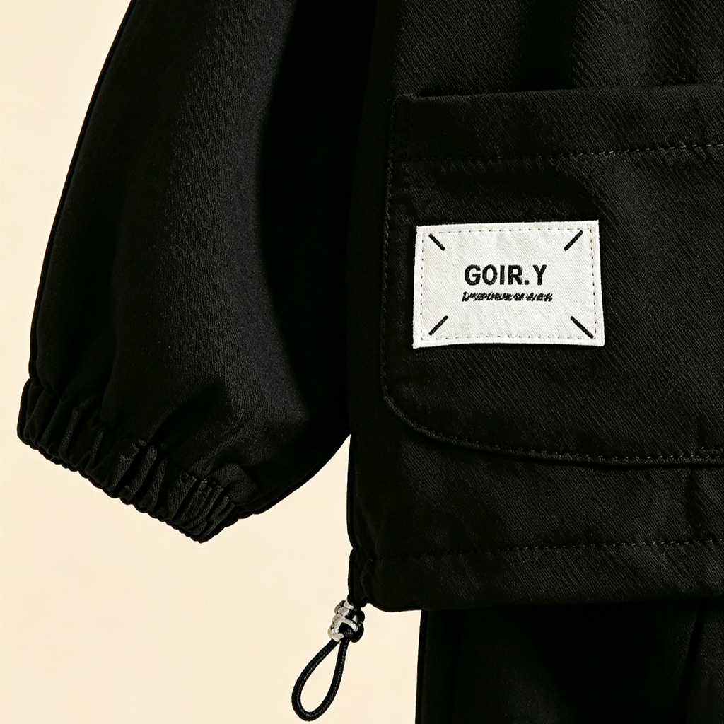 Modern Chic All-Season Trendy Autumn 2-Piece Boys' Pants Suit, Ages 2-9 | Color: Black | Image 3
