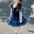 Trendy Autumn 3-Piece Girls' Dress Suit, Ages 2-9 | Color: Blue | Image 1