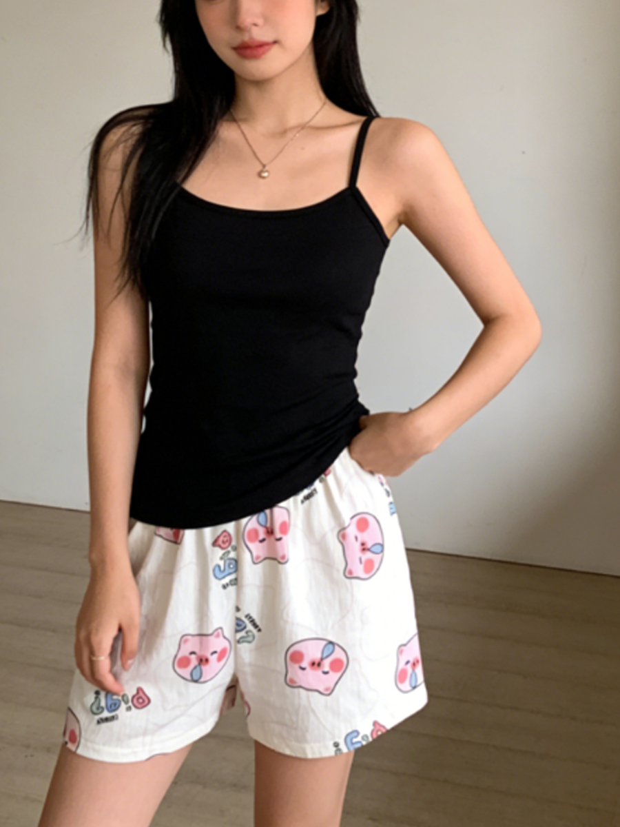 Sweet Feminine Summer 2 Pcs Women 's Sleeveless Sleep Set | Color: Style 2 | Image 1
