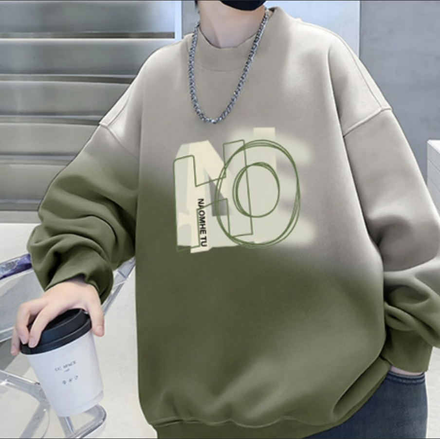 Minimalist Spring Boys' Sweatshirt, Ages 4-14 | Color: Green | Image 1