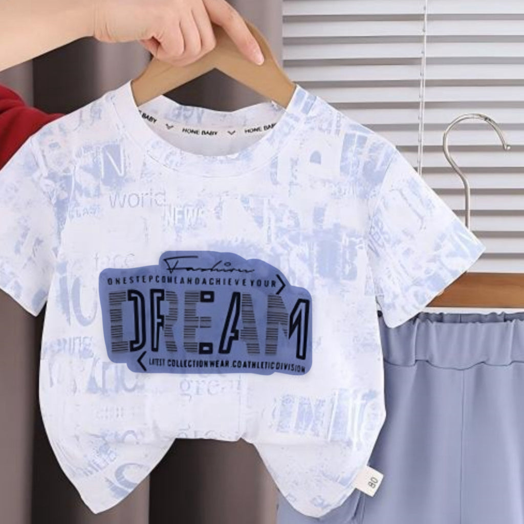 Casual Sporty Summer 2-Piece Boys' Pants Suit, Ages 2-14 | Color: Blue | Image 3
