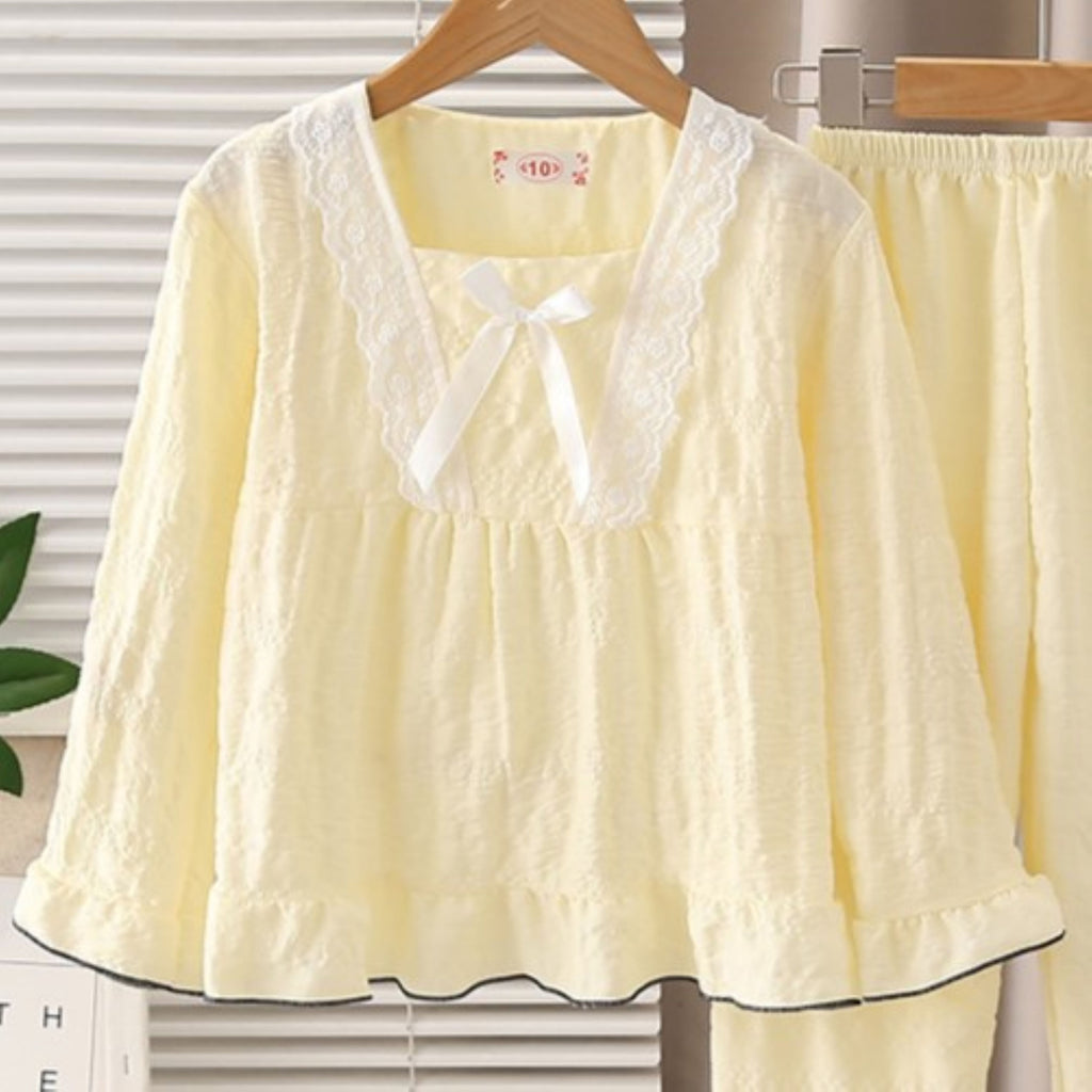 Sweet & Cute Autumn 2-Piece Girls' Pajama Set, Ages 3-13 | Color: Style 2 | Image 3