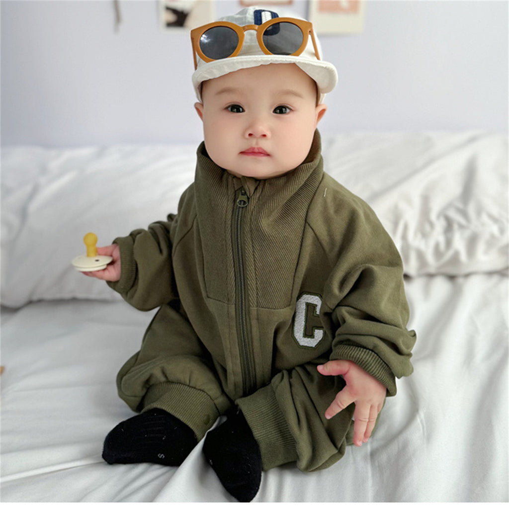 Casual Sporty Autumn Baby Boys' Jumpsuit, Ages 1-24 Months | Color: Green | Image 3