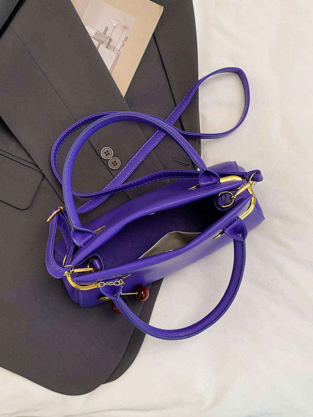 Modern Chic All-Season PU/Artificial Leather/Microfiber Leather Women's Crossbody Bags Other Bags | Color: Purple | Image 2