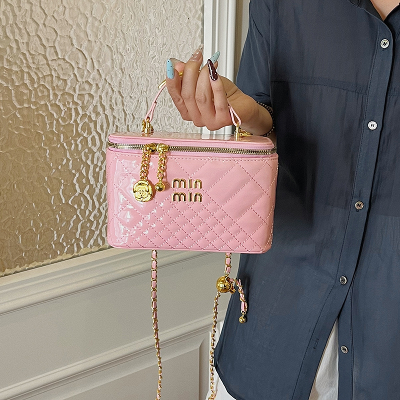 Modern Chic All-Season PU/Artificial Leather/Microfiber Leather Women's Crossbody Bags Box Bags | Color: Pink | Image 3
