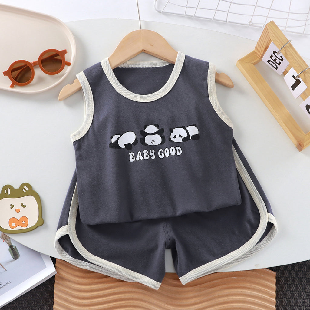 Casual Sporty Summer 2-Piece Baby Boys' Pants Suit, Ages 1-24 Months | Color: Style 2 | Image 1