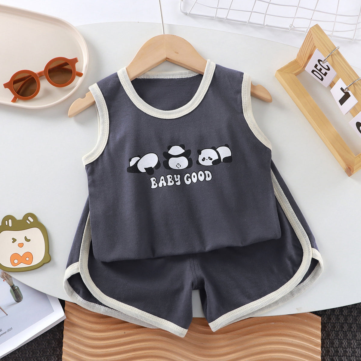 Casual Sporty Summer 2-Piece Baby Boys' Pants Suit, Ages 1-24 Months | Color: Style 2 | Image 1