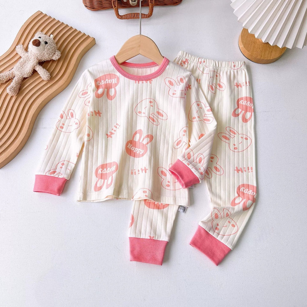Casual Sporty Spring 2-Piece Unisex Kids' Pajama Set, Ages 2-9 | Color: Style 2 | Image 3