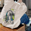 Modern Chic All-Season Minimalist Autumn Boys' Hoodie, Ages 4-14 | Color: Grey | Image 1