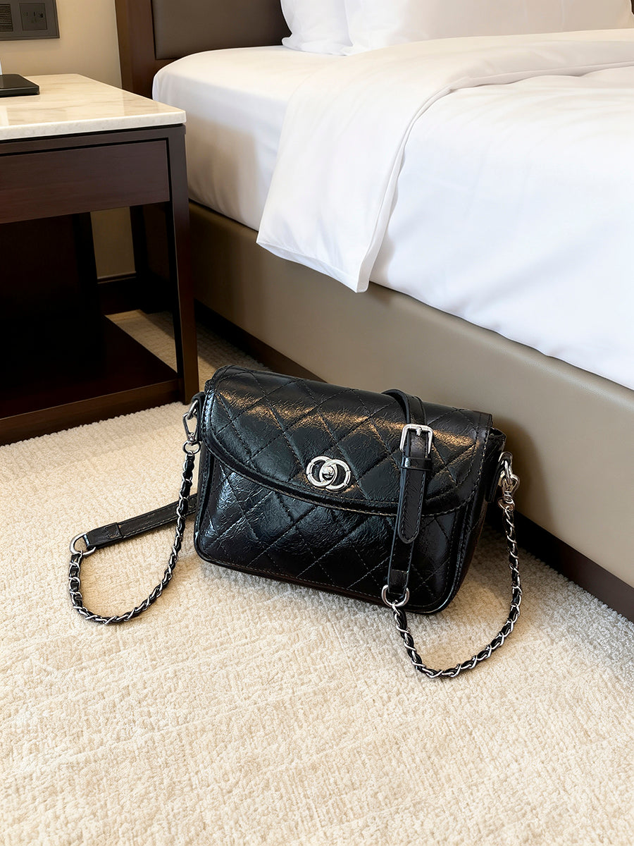 Modern Chic All-Season PU/Artificial Leather/Microfiber Leather Women's Crossbody Bags Other Bags | Color: Black | Image 1