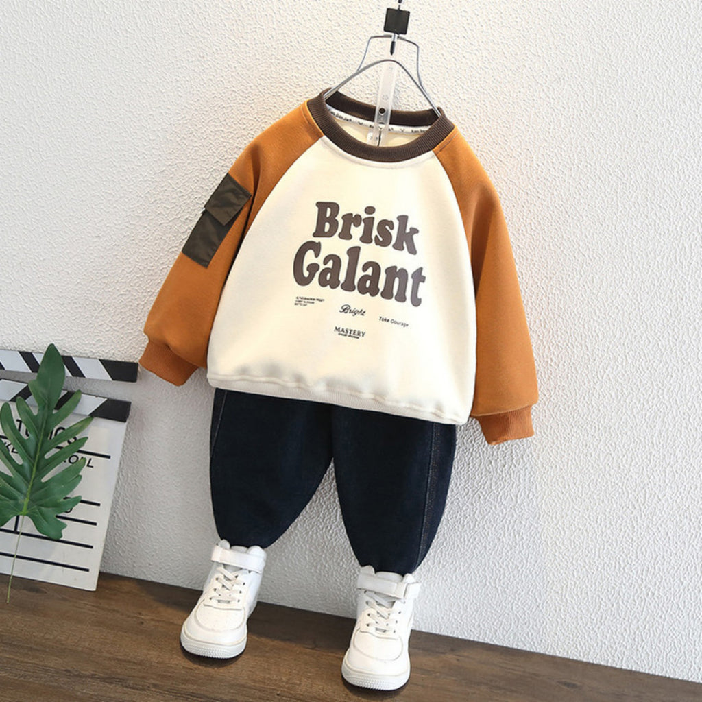 Casual Sporty Spring Boys' Sweatshirt, Ages 3-11 | Color: As the Picture | Image 3