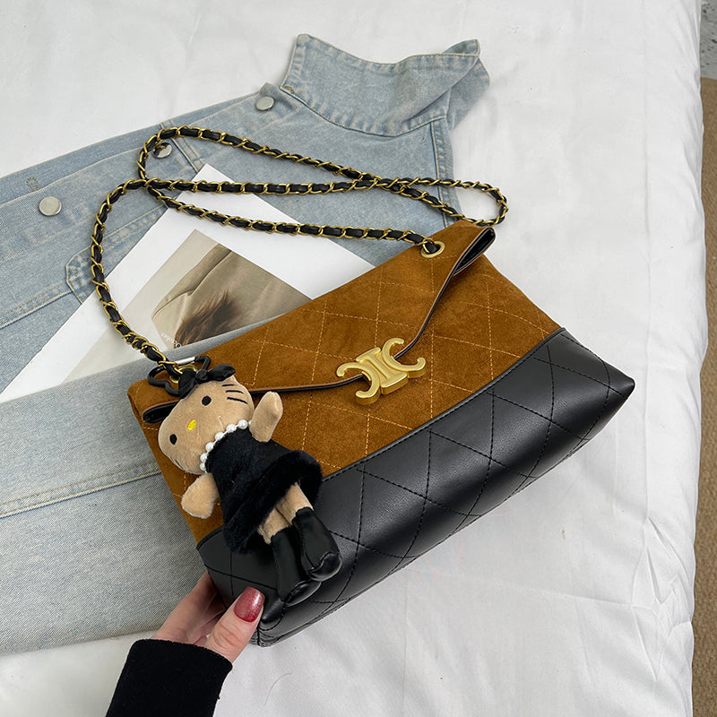 Modern Chic All-Season Velvet/Corduroy Women's Handbags Other Bags | Color: Brown | Image 2