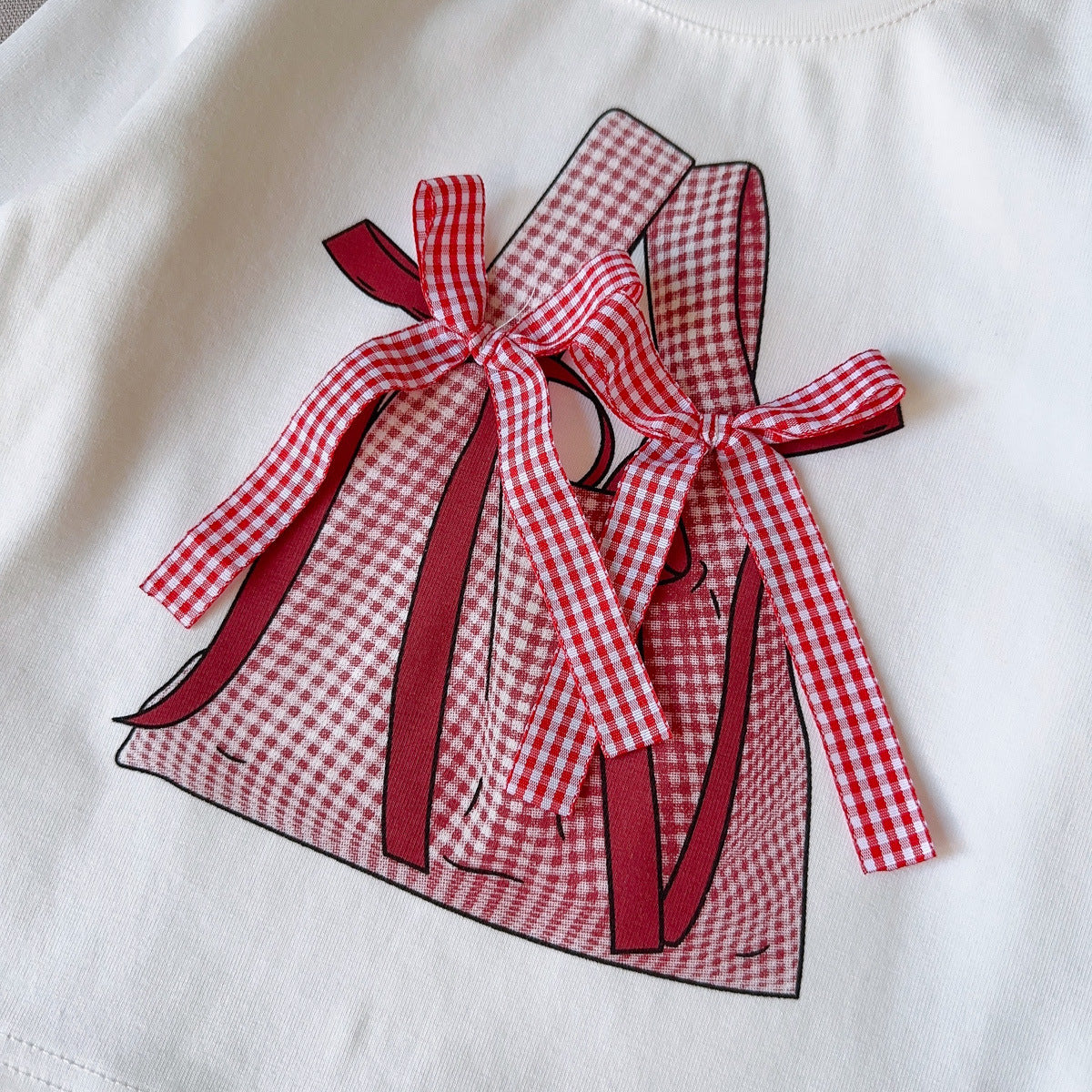 Sweet & Cute Spring Girls' T-Shirt, Ages 2-9 | Color: White | Image 2