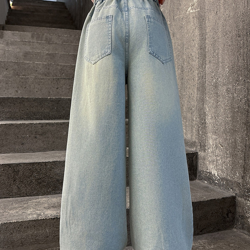 Casual Sporty Spring Girls' Jeans, Ages 4-14 | Color: Blue | Image 2