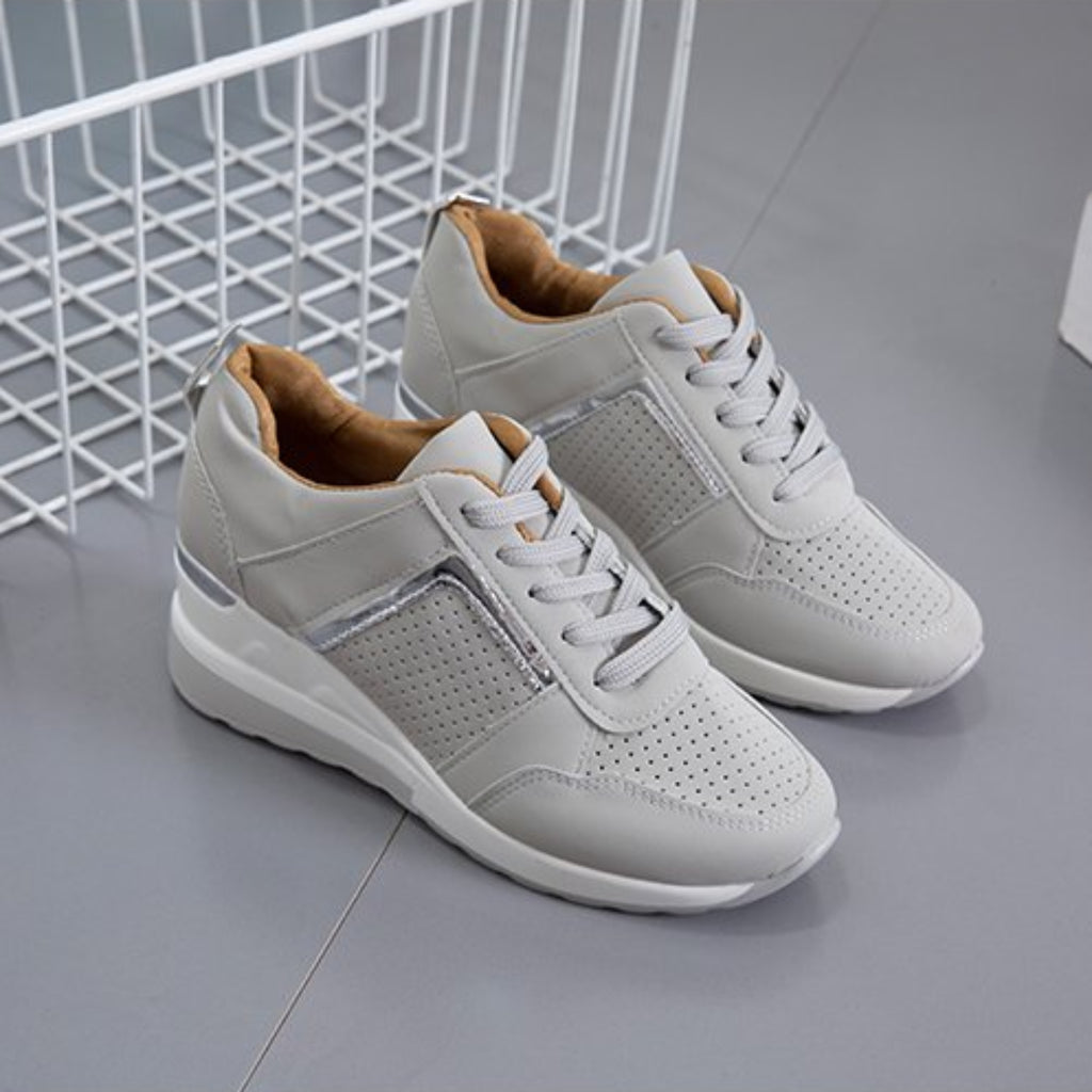 Modern Chic All-Season Others Women's Fashion Sneaker | Color: Light Grey | Image 3