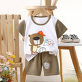 Minimalist Summer 2-Piece Unisex Kids' Pajama Set, Ages 2-7 | Color: Style 1 | Image 1
