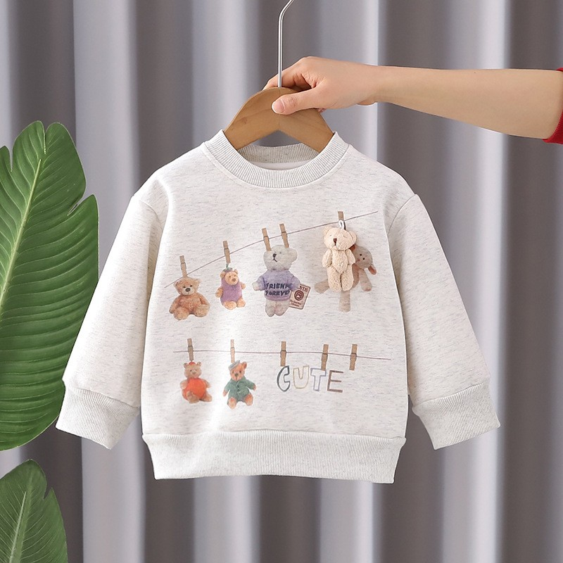 Sweet & Cute Winter Girls' Sweatshirt, Ages 2-7 | Color: Grey | Image 3