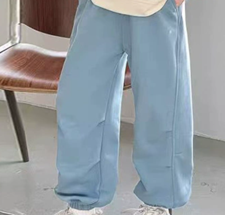 Casual Sporty Autumn 2-Piece Girls' Pants Suit, Ages 4-14 | Color: Blue | Image 2