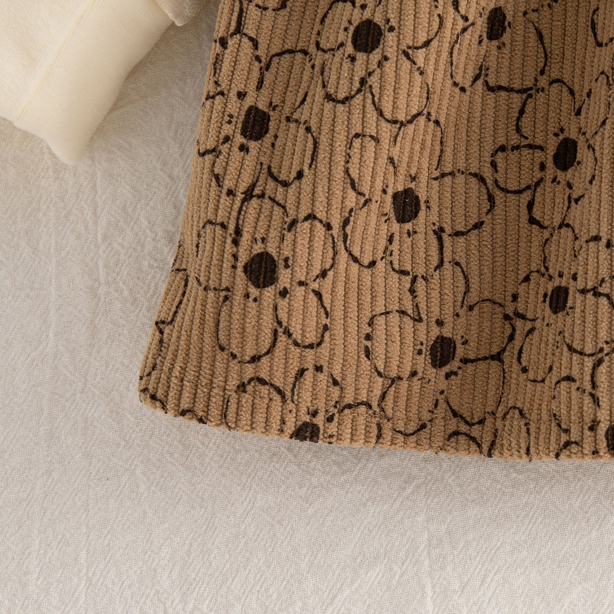 Sweet & Cute Autumn Baby Girls' Dress, Ages 3-24 Months | Color: Coffee | Image 3